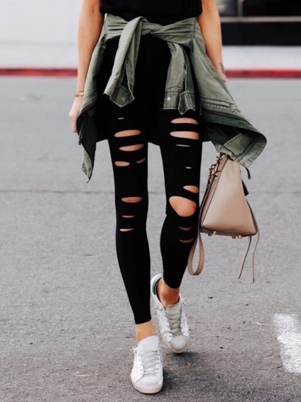 alo High-Waist Ripped Warrior Legging